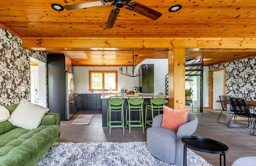 Swan Lake House | NEW:Modern Waterfront Home w/dock nr Bethel Woods