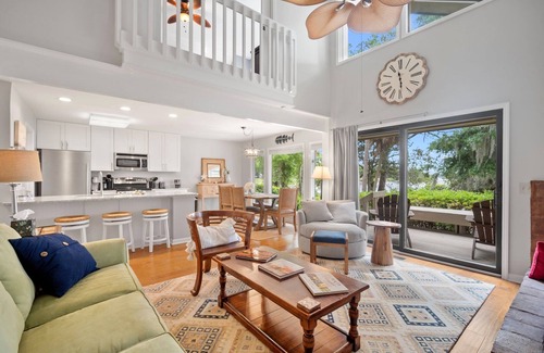 Saint Helena Island Villa | Newly Listed Bluff Villa with Creek and Golf Course Views