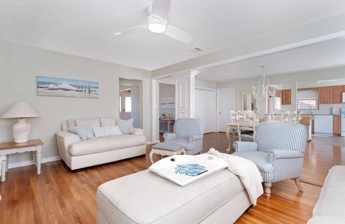 Mantoloking House | Newly listed pet friendly home on quiet scenic lagoon, Walk to beach. A MUST SEE