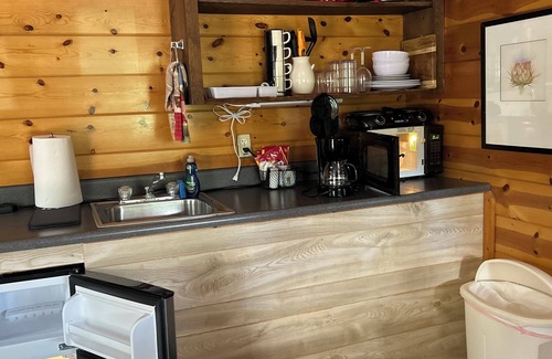 Payson Cabin | Newly updated bathroom!- Indoor Fireplace & Jacuzzi; cot for kids in second room