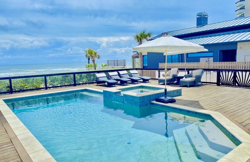 New Smyrna Beach House | Ocean Front Beach Home Private Pool/Spa Great Location 6-seat Golf Cart for Rent