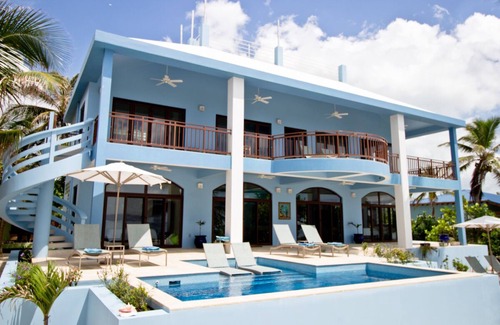 San Pedro Villa | Ocean Front Home: 3 BDR, 3 Bath With Pool, Rooftop Deck & Private Beach
