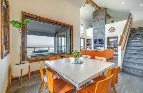 South Beach House | Oceanfront Home with Hot Tub, Sauna, 8 Mi to Newport