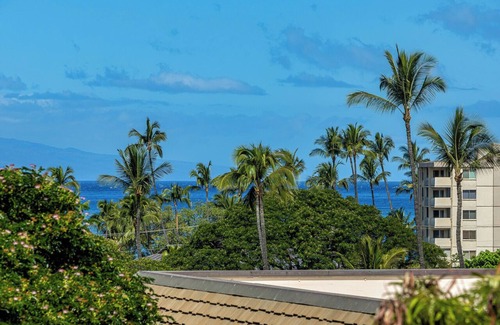 Kihei Apartment | OceanViewStudio, Full-Size W/D, Dishwasher, 55"TV, Hotel-Zoned, Beach across St,