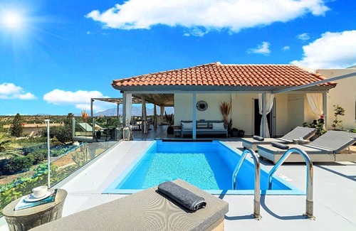 Vathi House | Olive Green Villa with Private Heated Pool