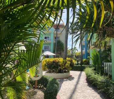 El Cortecito Apartment | Palm Suites E-6-two-level apartment with a view of the pool