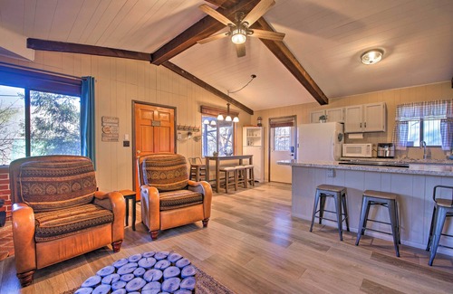 Christopher Creek Cabin | Patio, Grill + Mogollon Rim Views: Payson Cabin