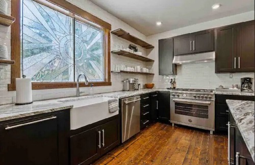 Whitefish Cabin | Peaceful cabin overlooking meadow with hot tub