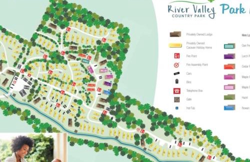Relubbus Ski Chalet | Peaceful Caravan Stay at River Valley Country Park, Cornwall