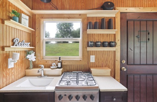 Pendergrass Cabin | Pendergrass Tiny Home Cabin on Pond w/Fire Pit!
