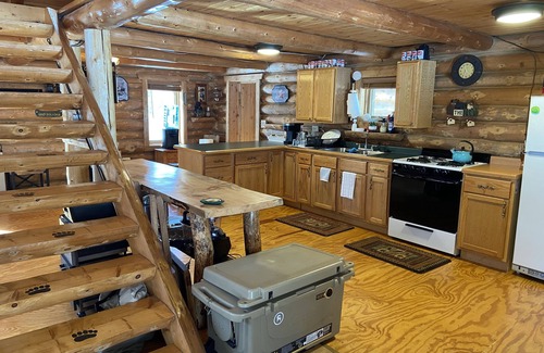 Glidden Cabin | PET FRIENDLY! Off-grid Log Cabin 60 acre Estate w Private Lake & Endless Trails!