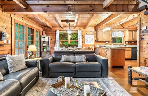 Pittman Center Cabin | Pet friendly! Private retreat near Gatlinburg. Hot tub, Fire-Pit & KING beds.
