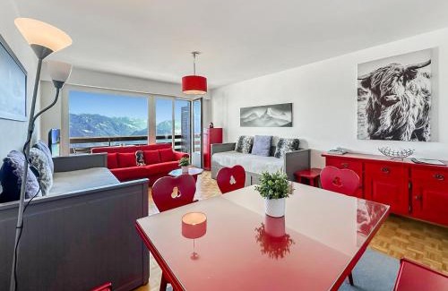 Randogne Apartment | Pied-à-terre in Crans-Montana, pool and view - Swiss Alps