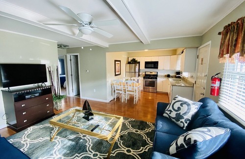 Ortley Beach House | PREMIER HOST-2BR SEASIDE PARK SUITE#4, One Short Block to Beach, Kit, Liv Room n