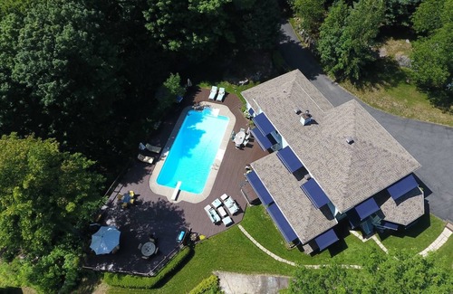 Sainte-Adele House | Private 5-Acre Estate with Pool, Spa, Sauna & Mountain Views