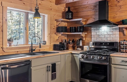 Bridgton Cabin | Private cabin on 3Acres with private hot tub! Lake access, Skiing, Snowmobiling!