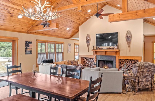 Olmstedville House | Private, secluded mountain home with a wood fireplace & screened deck