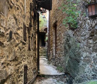 Apricale Apartment | Private studio with mountain view with terrace in Medieval village