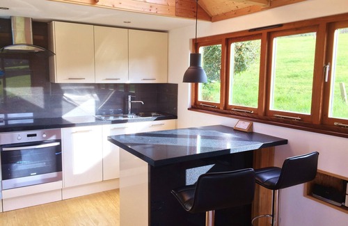 Tintagel Ski Chalet | Quiet chalet with beautiful rural and sea views near St Nectan's waterfall.