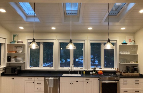 Cross Village House | Reduced Rate! Beach House on 400 ft of private Lake Michigan beach & no stairs.