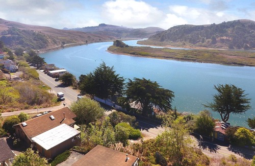 Jenner House | 'River Seascape' Views River Estuary to Pacific Ocean In Village of Jenner