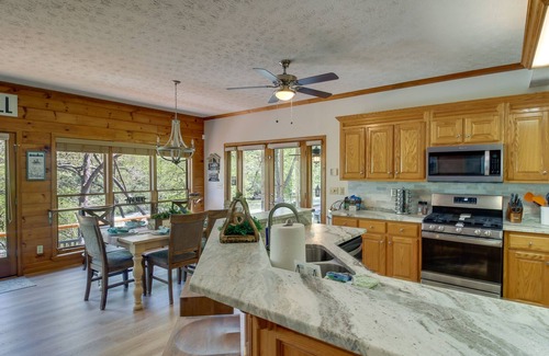 East Ellijay House | Riverfront Ellijay Home w/ Game Room & Grill!