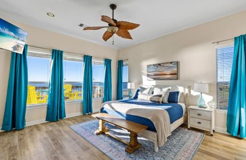 Port Bolivar House | Sea Height Spacious 4BR Getaway! Gulf Views & Gameroom Fun