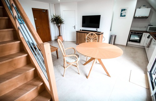 Penmarch Apartment | SEA VIEW DUPLEX with balcony and heated swimming pool
