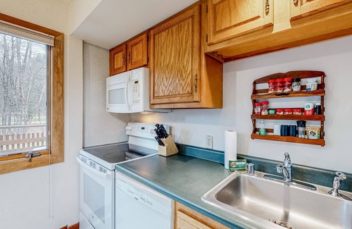 Waitsfield House | Serene riverfront townhouse with pool, tennis, basketball, washer/dryer, & WiFi