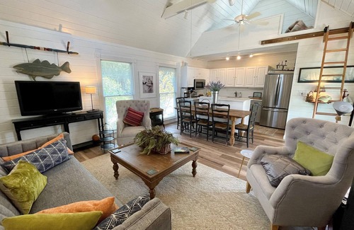 Ocracoke House | Shrimp House: New England coastal style cottage, unique layout.