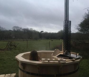 Redruth Ski Chalet | Sky View Shepherd's Huts with Woodburning Hot Tub