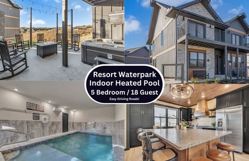 Sevierville Ski Chalet | Smith Creek Reserve - Resort Waterpark - 18 Guests