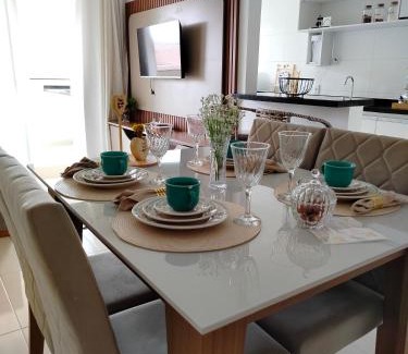 Aruanda Apartment | Sol Prime Aracaju - Varanda - 2 quartos com ar - vista piscina - a 6 minutos da praia de Aruana