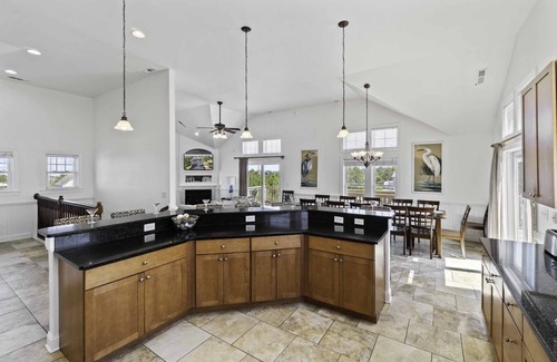 Wind Over Waves House | Soundside Dog Friendly w/Pool, Elevator, Hot Tub, Game and Theater Rooms