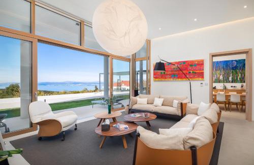 Skrip Villa | Spectacular Brac Villa Villa Adriatic 5 Bedrooms Stunning Sea Views & Infinity Pool & Private Gym Skrip