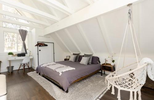 Cedar Glen House | Sprocket Hollow Treetop A-Frame Log Cabin