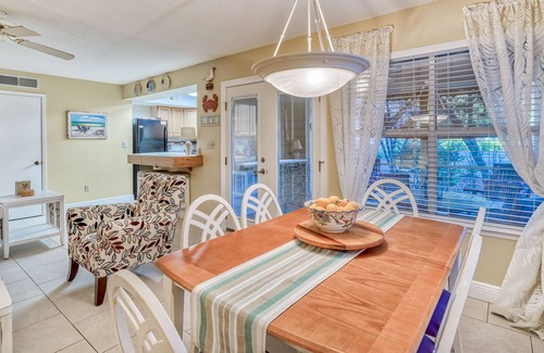 Gulf Pines Condo | Steps from Pool, screened porch, close walk to beach, self check-in