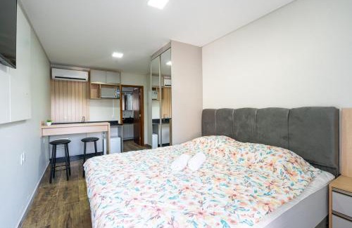 Picarras Apartment | Studio A 350m PRAIA com Garagem privativa Cozinha funcional Ar Condicionado, Wi Fi, Localização estratégica, Centro da cidade, perto de tudo Reserve agora mesmo