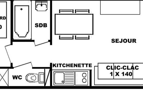 Les Saisies Apartment | Studio cabine aux Saisies, 4 personnes, proche commerces et pistes - FR-1-594-151