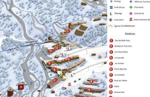 Arc-1600 Apartment | Studio cabine 5 personnes à Arc 1600, ski aux pieds, proche commerces, wifi gratuit - FR-1-411-361