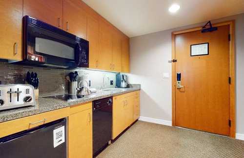 Mammoth Lakes Condo | Studio in Luxury Hotel, Right Across The Village. Pool & EV Charging Station