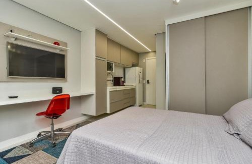 Vila Buarque House | Studio Moderno Piscina Gym e Portaria 24h