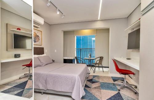 Vila Buarque House | Studio Moderno Piscina Gym e Portaria 24h