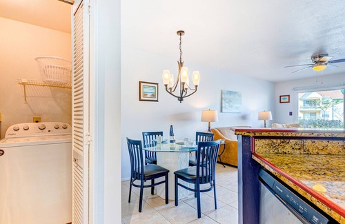 Ocean Side Village Apartment | Stunning dog-friendly apartment with hot tub, pool, W/D, fitness room, & kitchen