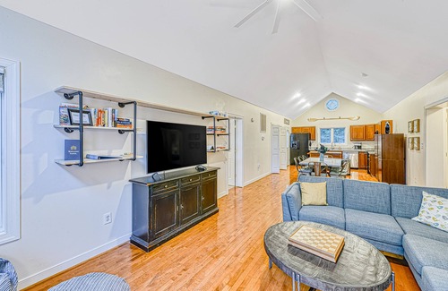 Bumpass House | Stylish dog-friendly gem with kayaks, bikes, deck, firepit, private beach & dock