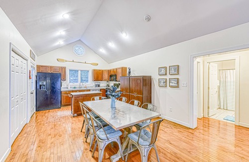 Bumpass House | Stylish dog-friendly gem with kayaks, bikes, deck, firepit, private beach & dock