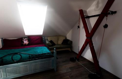 Hradec Kralove Apartment | Stylish new "PLAYGROUND" flat with Bondage Cross & Private fitness in new family house