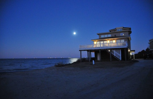 Cape Charles House | Sunset Serenity: 3500 sqft Waterfront Oasis On Private Beach - Sleeps 16