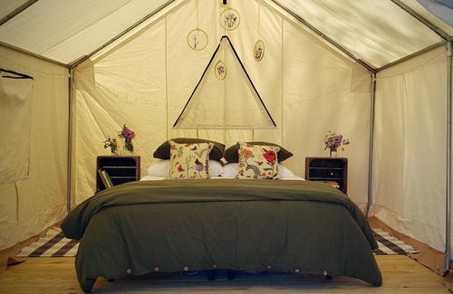 Sharpsburg RV Rental | Tentrr Signature Site - Evensong Farm - Wineberry - Coleman Outfitted Site