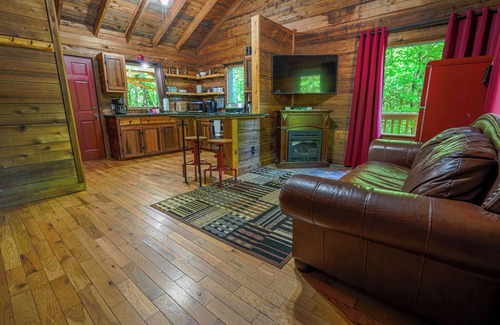 Dahlonega Cabin | The Big Little Cabin-Hot Tub/Playset/7 Acres/Creek/Pet-Friendly!